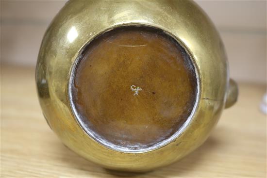 A Japanese bronze teapot and a cloisonne box